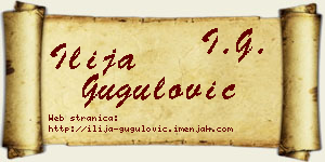 Ilija Gugulović vizit kartica